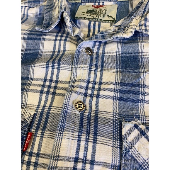 Vintage Javolis Plaid Button Up Cotton Longsleeve Shirt Sz Large - Picture 5 of 10